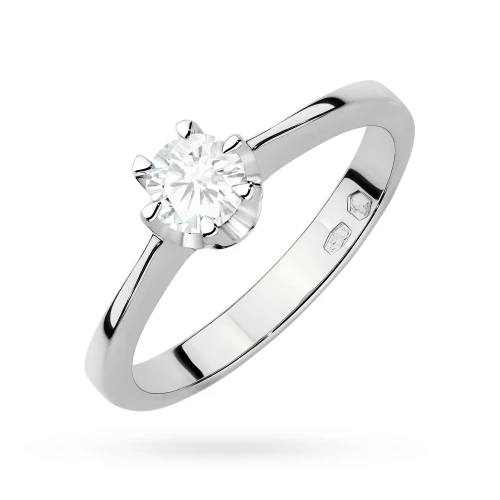 Klasyczny zaręczynowy pierścionek  z białego złota z diamentem laboratoryjnym 0,25ct Lab Diamonds