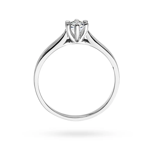 Klasyczny zaręczynowy pierścionek  z białego złota z diamentem laboratoryjnym 0,25ct Lab Diamonds