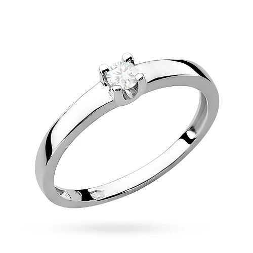 Zaręczynowy pierścionek białe złoto brylant 0,12ct Klasyka W0225.B3.DIW.03 marko