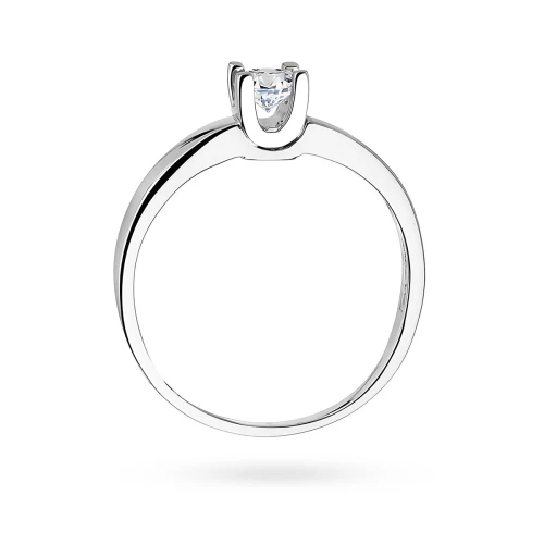 Stylowy zaręczynowy pierścionek  z białego złota z diamentem laboratoryjnym 0,30ct Lab Diamonds