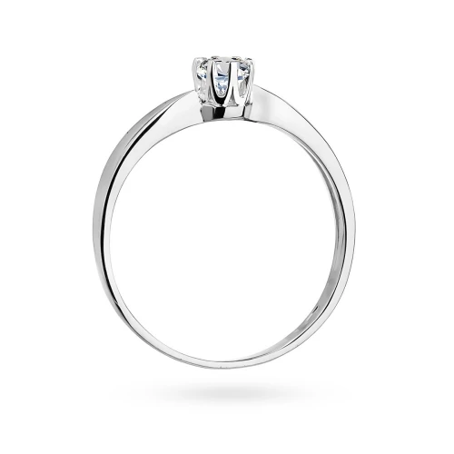 Stylowy zaręczynowy pierścionek  z białego złota z diamentem laboratoryjnym 0,40ct Lab Diamonds