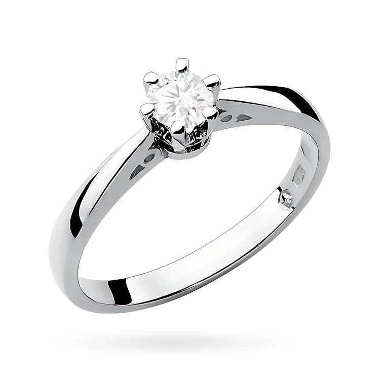 Klasyczny zaręczynowy pierścionek z białego złota z diamentem laboratoryjnym 0,30ct Lab Diamonds W0234.B3.LDW.04 marko