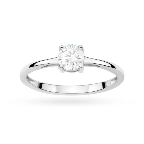 Minimalistyczny pierścionek z białego złota z owalnym diamentem laboratoryjnym 0,50ct Lab Diamonds W0656.B3.LDW.01 marko