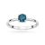 Złoty pierścionek z dużym topazem London Blue 0,50ct z białego złota Kultowa W0656.B3.TOL.01 marko