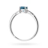 Złoty pierścionek z dużym topazem London Blue 0,50ct z białego złota Kultowa W0656.B3.TOL.01 marko