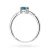 Złoty pierścionek z dużym topazem London Blue 0,50ct z białego złota Kultowa W0656.B3.TOL.01 marko