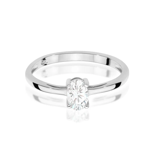 Pierścionek z białego złota z pojedynczym owalnym diamentem laboratoryjnym Lab Diamonds W0685.B3.LDW.01 marko