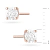 Kolczyki klasyczne z brylantami 0,16ct różowe białe złoto K0058.R3.DIW.03 marko