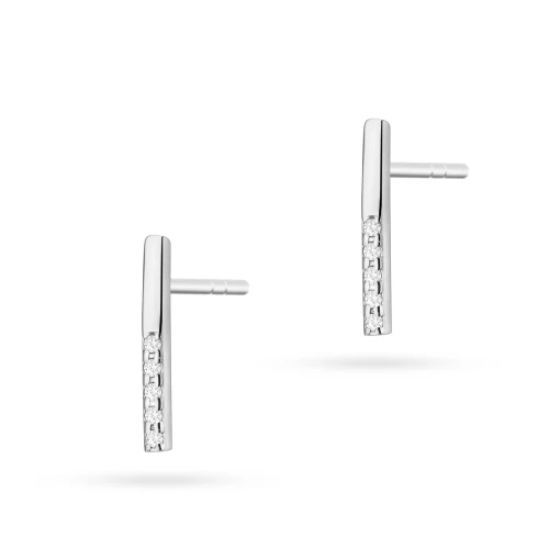 Kolczyki patyczki z białego złota z brylantami 0,05ct K0077.B3.DIW.01 marko