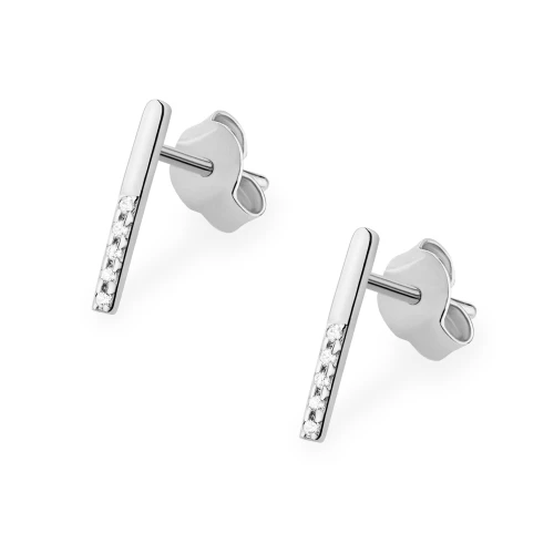 Kolczyki patyczki z białego złota z brylantami 0,05ct K0077.B3.DIW.01 marko