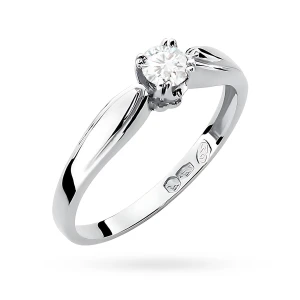 Klasyczny pierścionek z białego złota  z diamentem laboratoryjnym 0,25ct Lab Diamonds