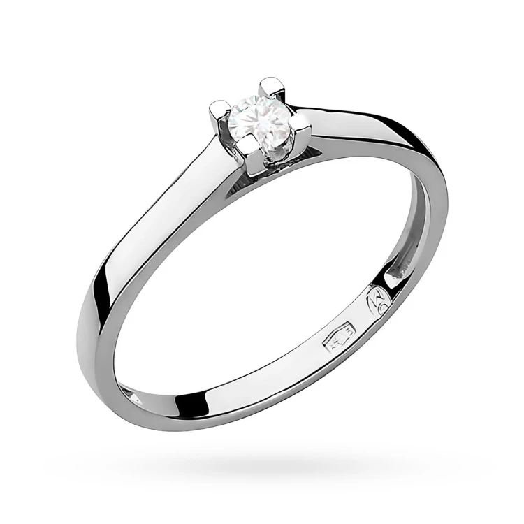 Klasyczny pierścionek zaręczynowy Lab Diamonds 0,10ct białe złoto W0221.B3.LDW.02 marko