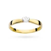 Złoty pierścionek zaręczynowy z brylantem 0,10ct, prezentowany na białym tle produktu W0223.Z3.DIW.02