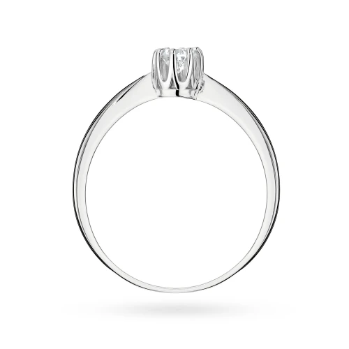 Zaręczynowy pierścionek białe złoto brylant 0,15ct Klasyka