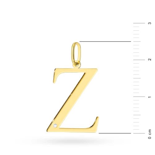 Złota zawieszka literka Z z brylantem Imiona Z0070.Z3.DIW.26 marko