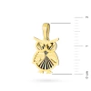 Zawieszka złota sowa diamentowana blaszka Z459-585 marko