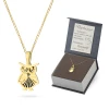 Złoty łańcuszek z zawieszką sowa diamentowana zdobiona Z459-585-L206 marko
