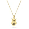 Złoty łańcuszek z zawieszką sowa diamentowana zdobiona Z459-585-L206 marko