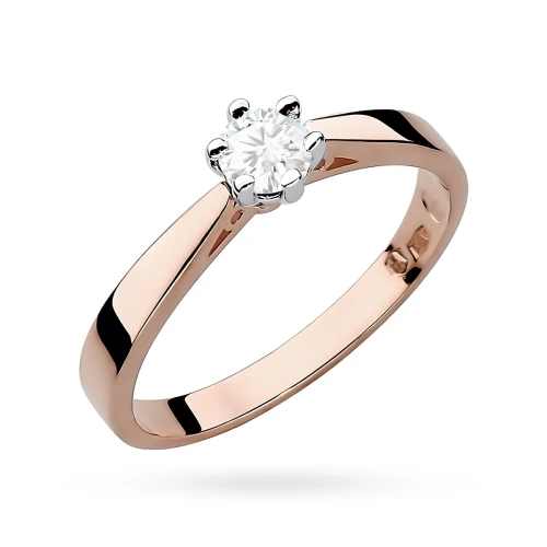 Klasyczny pierścionek zaręczynowy Lab Diamonds 0,25ct różowe złoto W0229.R3.LDW.06 marko