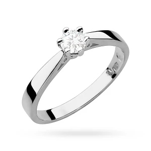 Klasyczny pierścionek zaręczynowy Lab  Diamonds 0,25ct białe złoto