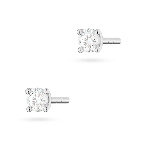 Klasyczne kolczyki z brylantami 0,08ct białe złoto basic K0066.B3.DIW.01 marko