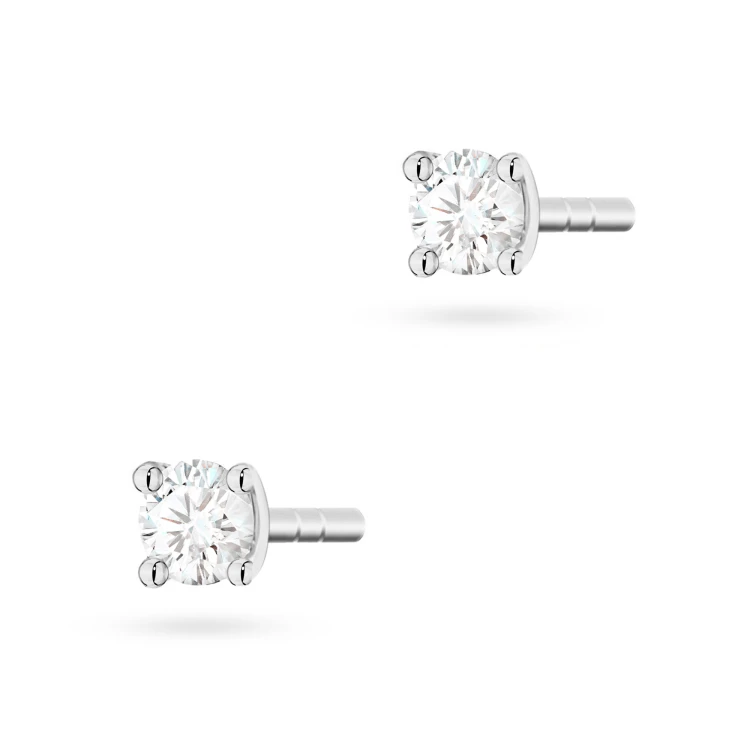 Klasyczne kolczyki z brylantami 0,08ct białe złoto basic K0066.B3.DIW.01 marko