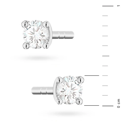 Klasyczne kolczyki z brylantami 0,08ct białe złoto basic