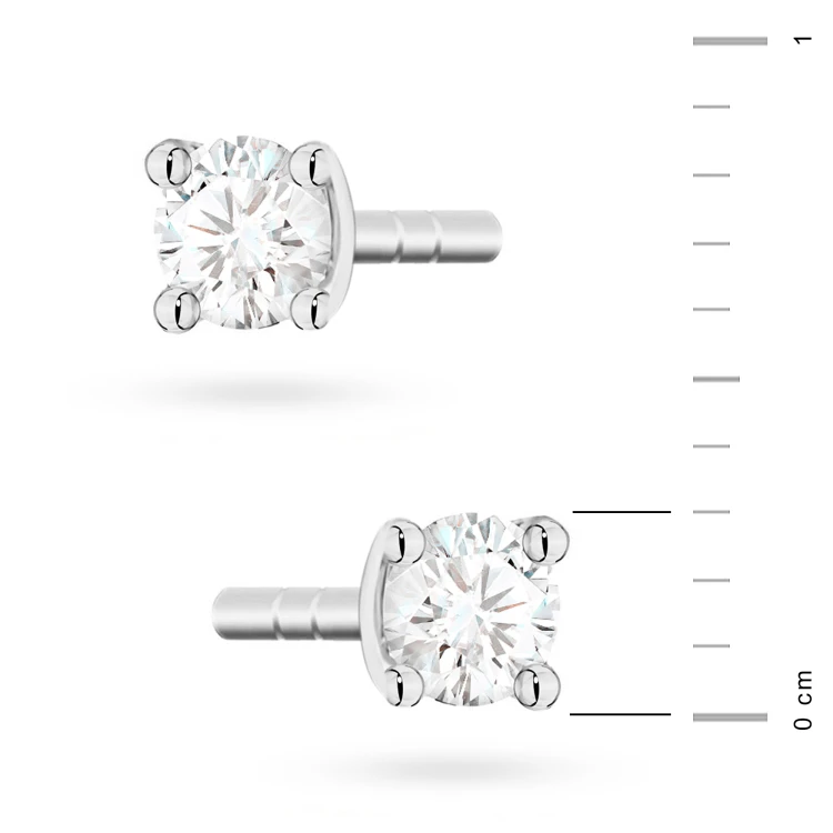 Klasyczne kolczyki z brylantami 0,08ct białe złoto basic K0066.B3.DIW.01 marko