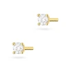 Złote klasyczne kolczyki z brylantami 0,08ct basic K0066.Z3.DIW.01 marko