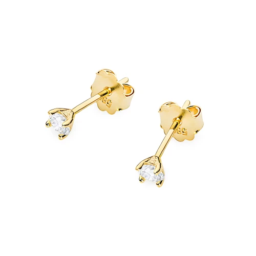 Złote klasyczne kolczyki z brylantami 0,08ct basic K0066.Z3.DIW.01 marko