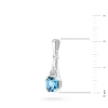 Zawieszka z białego złota 585 topaz kwadratowy i brylant Z0040.B3.TOB.01 marko