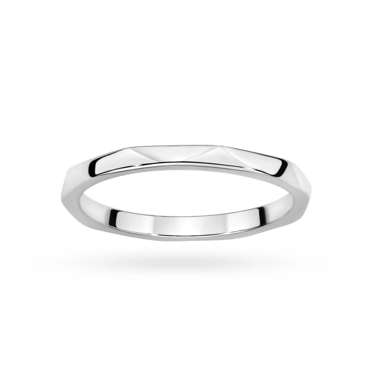 Srebrny pierścionek geometryczny minimalistyczna obrączka Supreni AP219-925-S marko