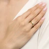 Pozłacany pierścionek listki z kolorowymi cyrkoniami Virino AP221-925-KZ marko