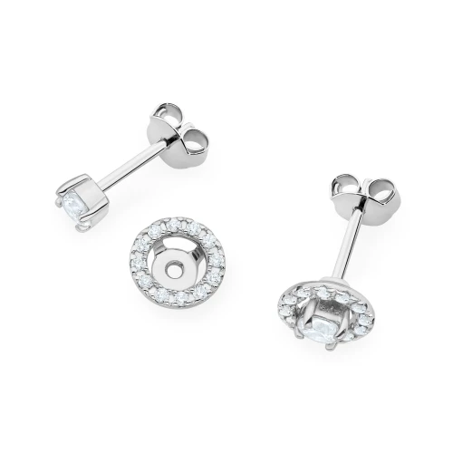 Klasyczne kolczyki z białego złota z diamentami 2 x 0,10ct  K0576.B3.DIW.01 marko