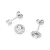 Klasyczne kolczyki z białego złota z diamentami laboratoryjnymi Lab Diamonds 2 x 0,10ct K0576.B3.LDW.01 marko
