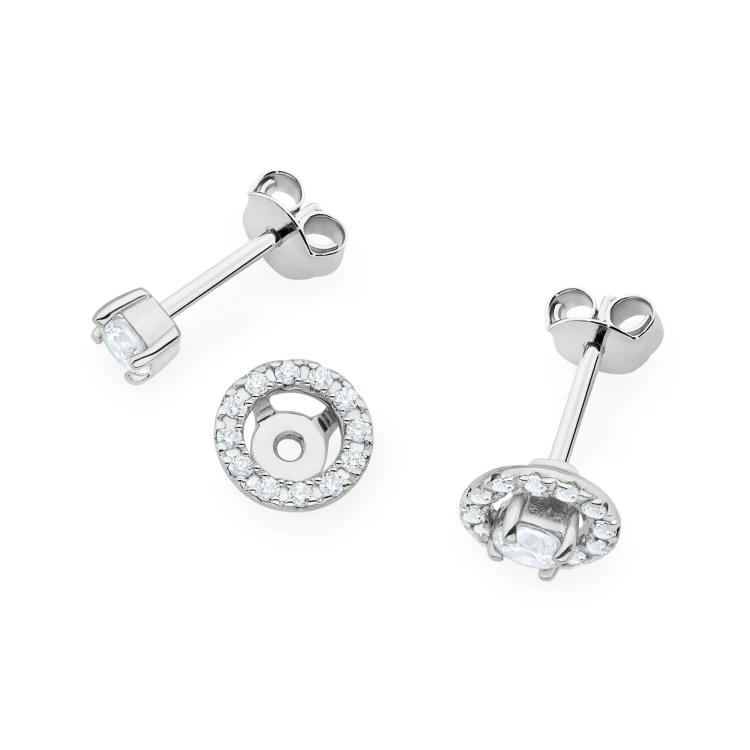 Klasyczne kolczyki z białego złota z diamentami laboratoryjnymi Lab Diamonds 2 x 0,10ct K0576.B3.LDW.01 marko