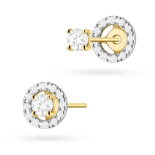 Klasyczne złote kolczyki z diamentami 2 x 0,10ct K0576.Z3.DIW.01 marko