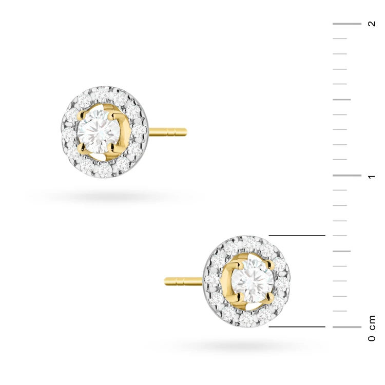Klasyczne złote kolczyki z diamentami 2 x 0,10ct K0576.Z3.DIW.01 marko