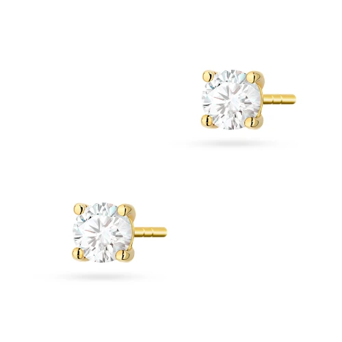 Klasyczne złote kolczyki z diamentami 2 x 0,30ct