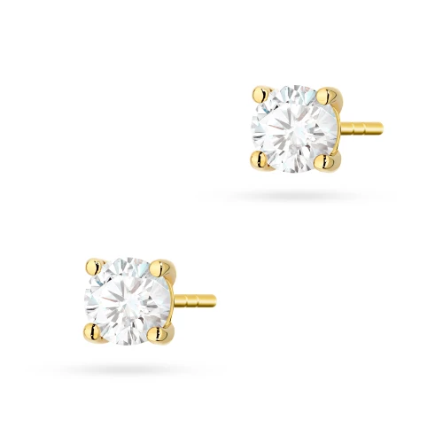 Klasyczne złote kolczyki z diamentami 2 x 0,50ct K0577.Z3.DIW.03 marko