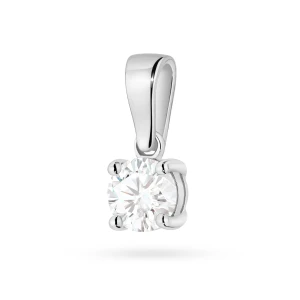 Zawieszka z białego złota z pojedynczym diamentem 0,50ct