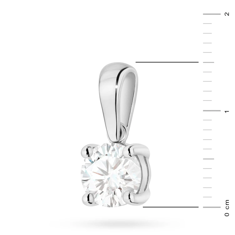 Zawieszka z białego złota z pojedynczym diamentem 1,00ct Z0576.B3.DIW.05 marko