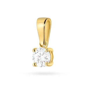 Złota zawieszka z pojedynczym diamentem 0,40ct