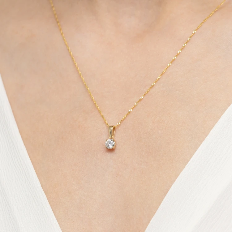 Złota zawieszka z pojedynczym diamentem 0,40ct Z0576.Z3.DIW.02 marko