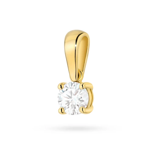 Złota zawieszka z pojedynczym diamentem 0,70ct