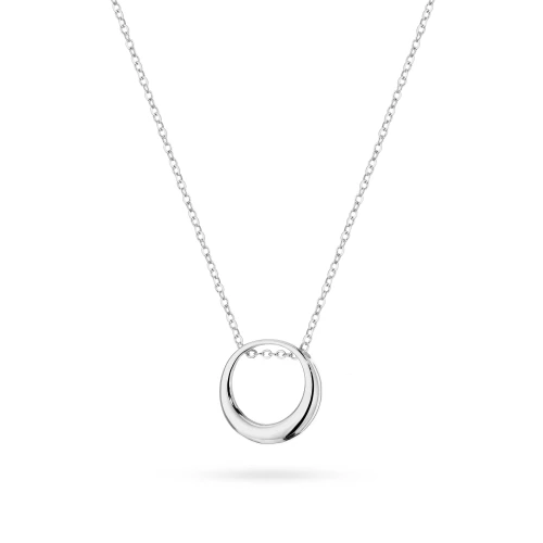 Srebrny naszyjnik gładkie koło ring obręcz Iluvia N1127-925-S marko
