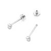 Kolczyki z białego złota z brylantami 0,08ct klasyczne basic na sztyfcie zakręcanym K0055.B3.DIW.02 marko