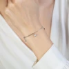 Srebrna bransoletka gwiazdki kwiatek cyrkonie paperclip Soledo B1450-925-BS marko