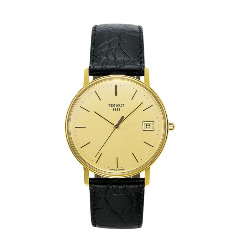 Zegarek Tissot Goldrun T71340121 męski analog złota tarcza marko