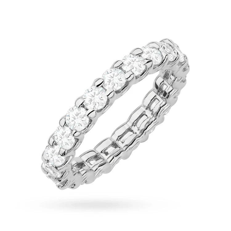 Pierścionek z białego złota z diamentami laboratoryjnymi dookoła obrączka Lab Diamonds W0515.B3.LDW.01 marko